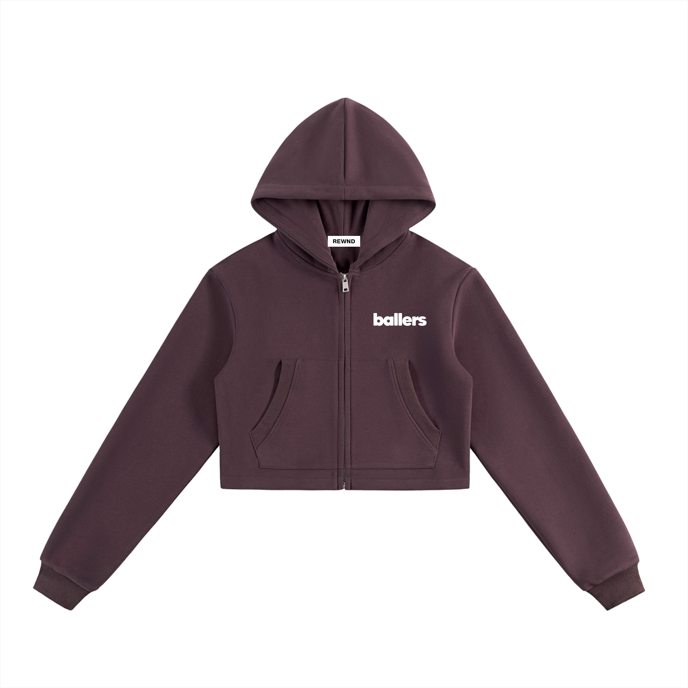 Womens - Cropped Zip Hoodie