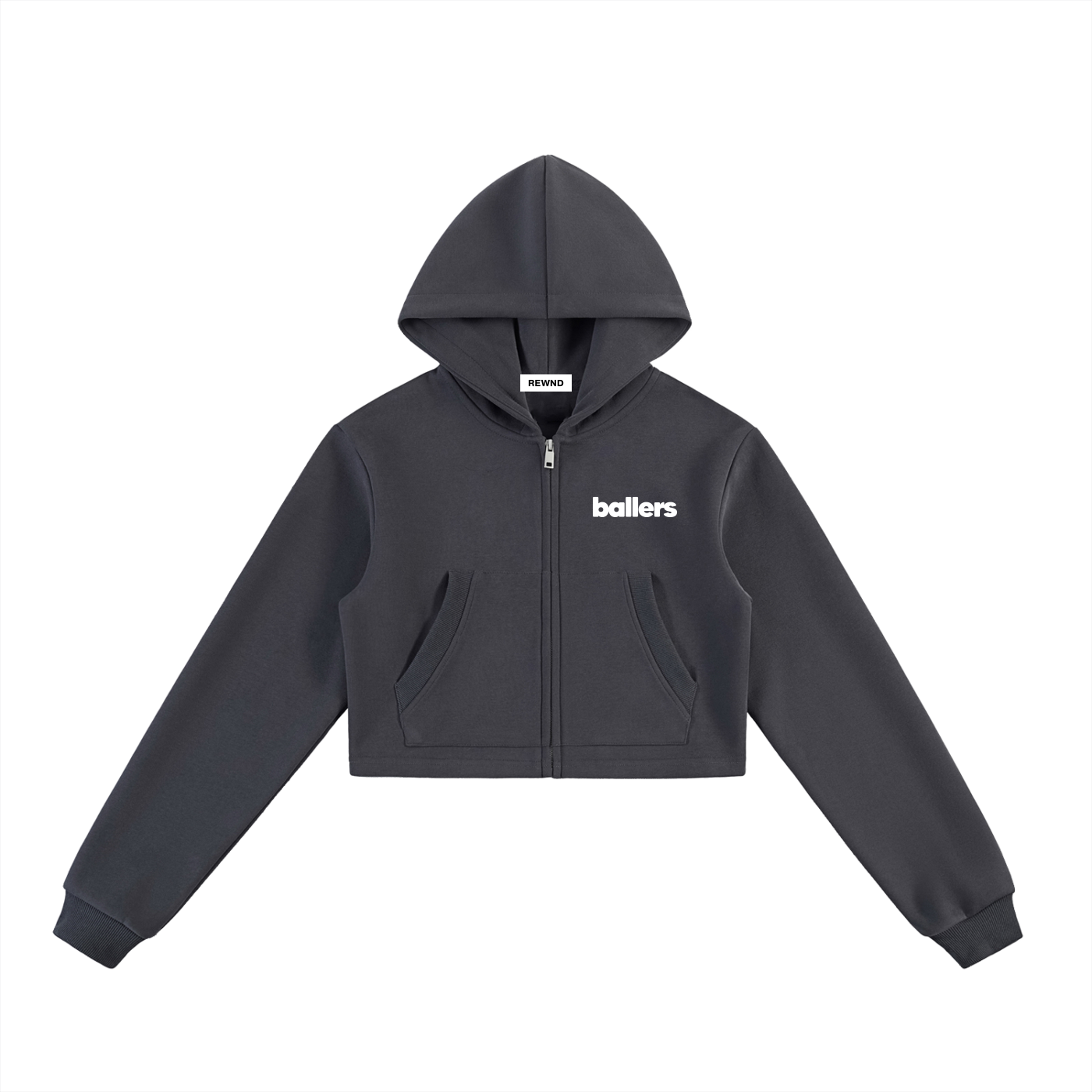 Womens - Cropped Zip Hoodie