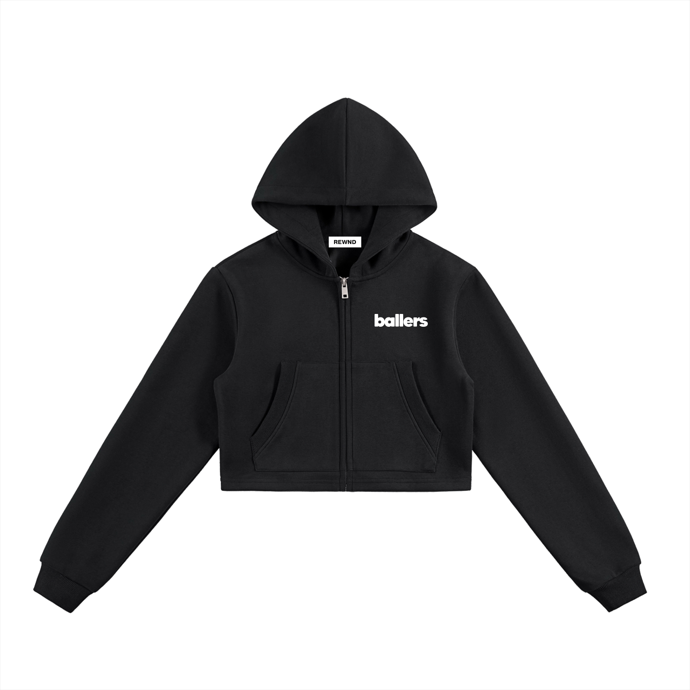 Womens - Cropped Zip Hoodie