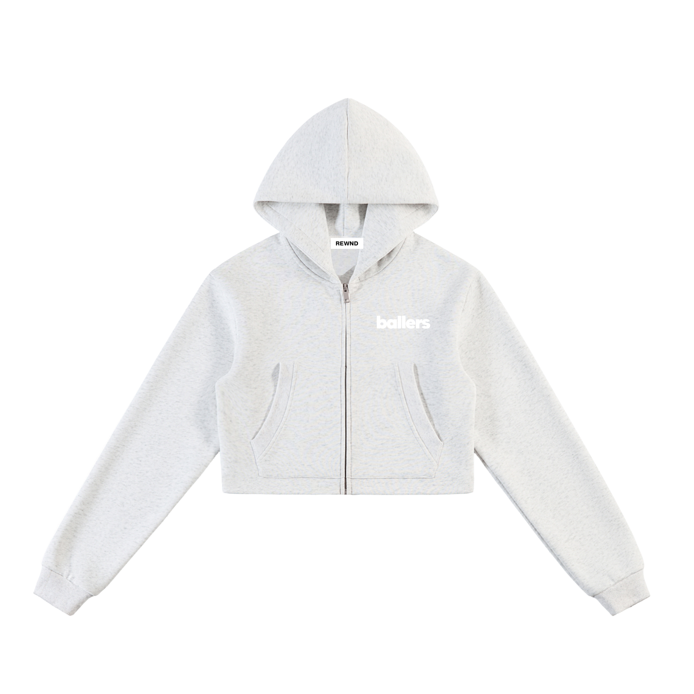 Womens - Cropped Zip Hoodie