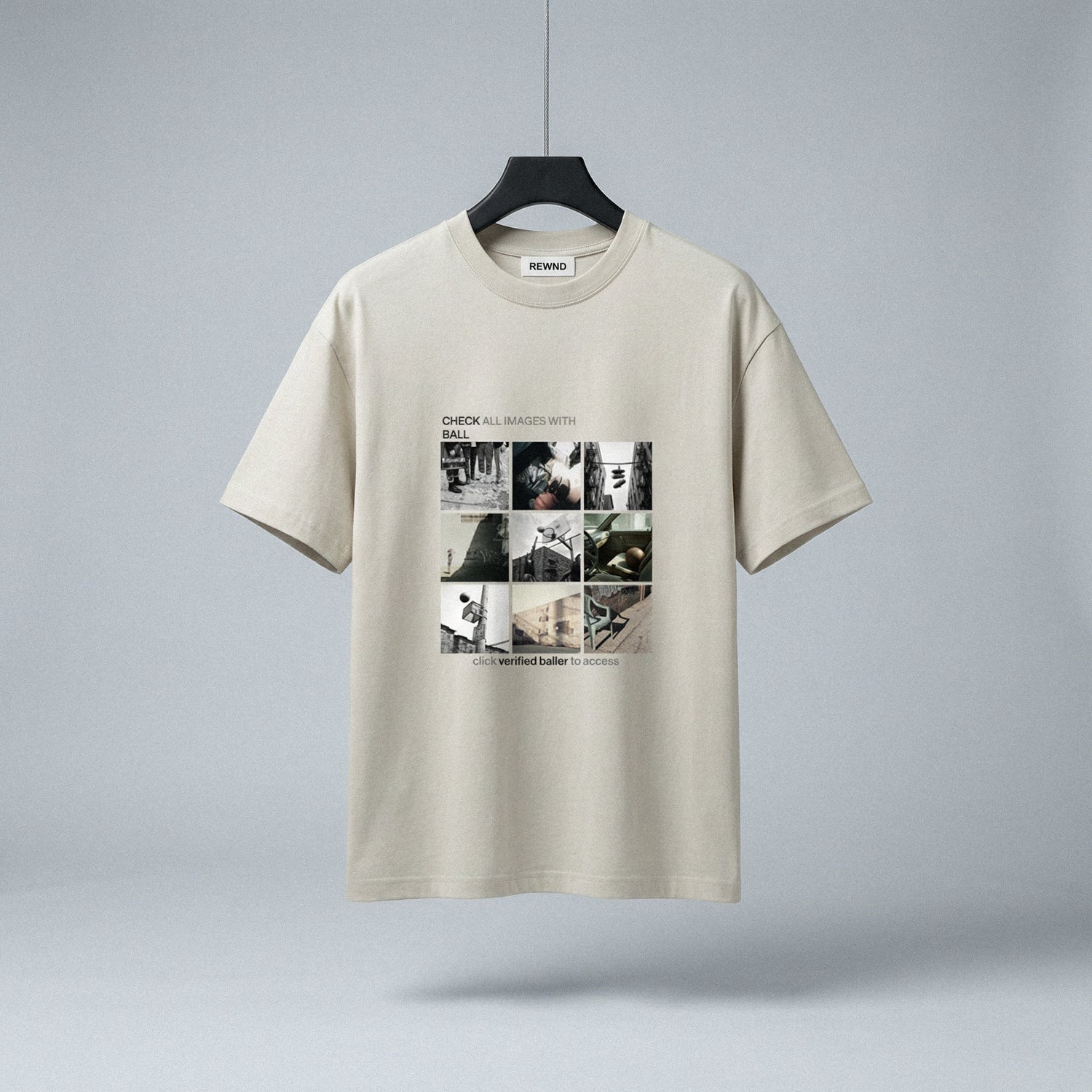 Check Ball Vintage Washed Oversized Cotton Tee