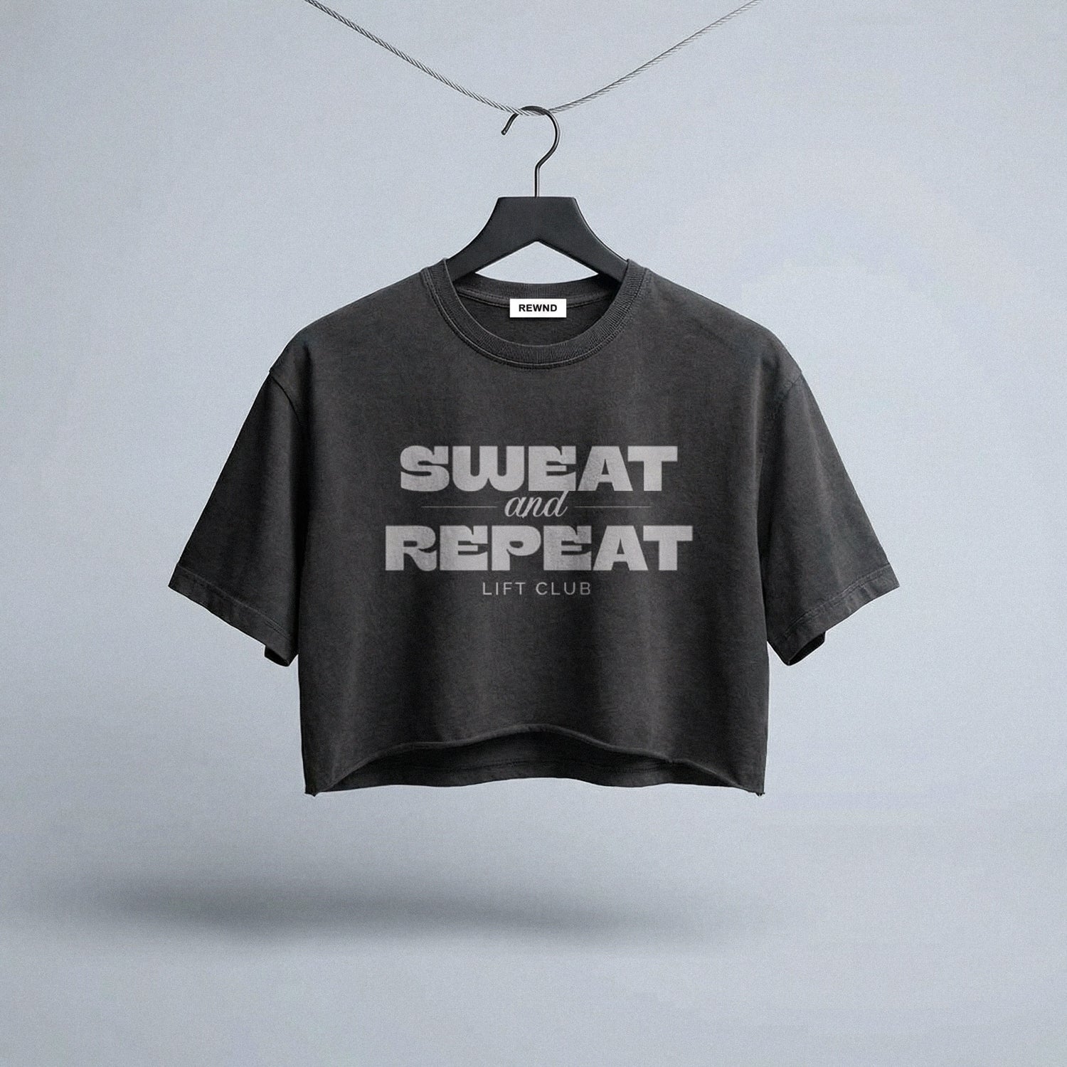 Sweat & Repeat - Washed Raw Edge Crop Top