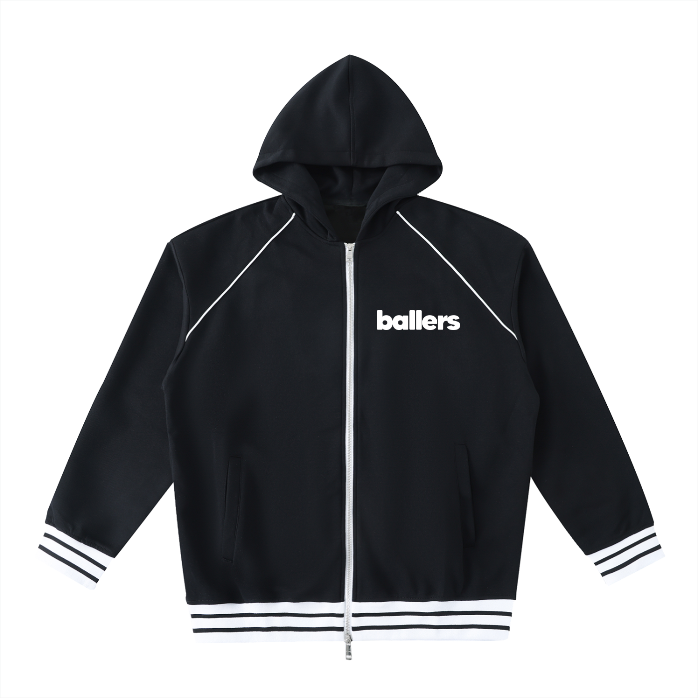Ballers - Striped Zip Hoodie